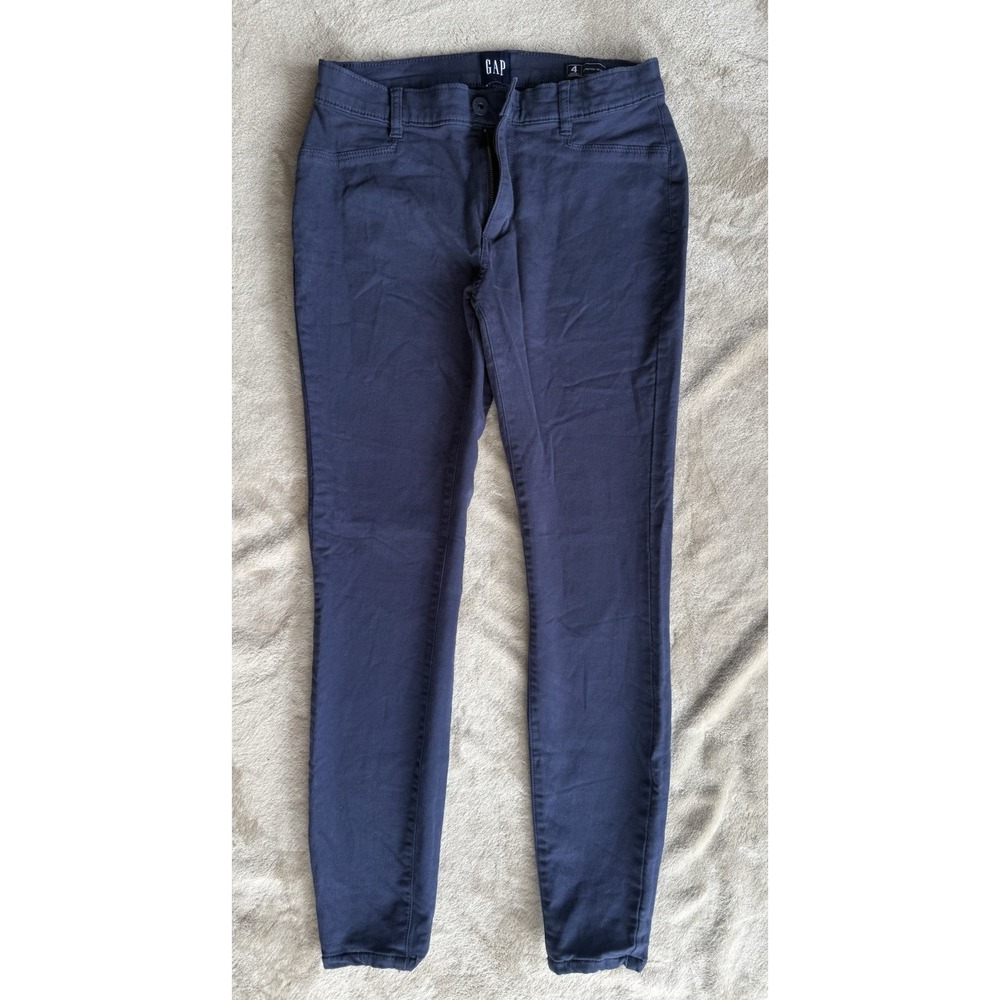 GAP Women's Comfortable Cotton Stretch Skinny Pant,  Navy‎ Blue Size 4
